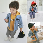 Chao Ma Feifei 2018 áo mới cha mẹ trẻ em quần áo mùa thu gia đình áo khoác denim Áo mẹ Hàn Quốc quần áo trẻ em