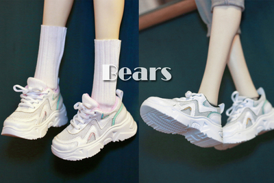 taobao agent Spot ◆ Bears ◆ BJD shoes 009 color mesh thick bottom daddy shoes 2 color ID75 uncle 1/3 1/4