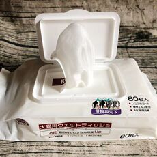 Дезодорирующие салфетки для щенков kojima犬猫通用宠物湿巾眼面泪痕四肢肉垫清洁消毒加厚湿纸巾80抽