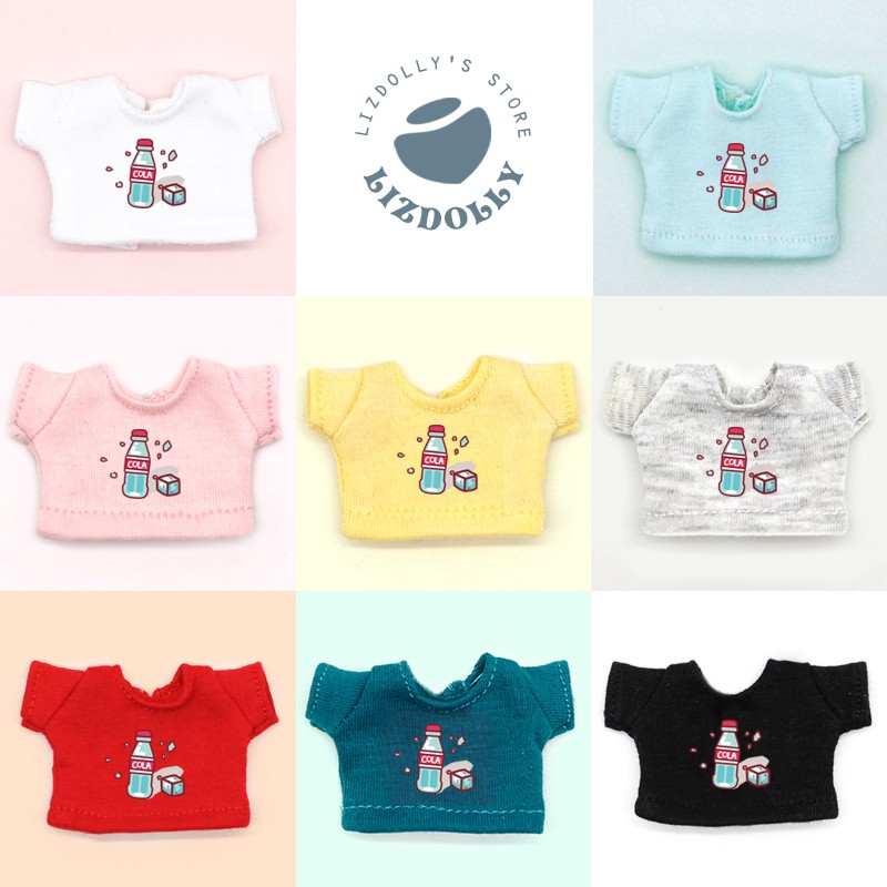 Printed T-shirt [Ice Cola & 31]ob11 【 printing Short sleeve daily T-shirt 】 gsc Plastid Zhongbu bjd Baby Little cloth molly Meijie pig clothes