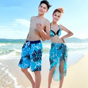 Quần dừa in hình quần đi biển Cặp vợ chồng Đồ bơi Quần bơi Spa dành cho nữ Tuần trăng mật Kỳ nghỉ cho cặp đôi