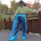 Новые герметичные дождевые штаны 7502 синий
