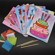 Trẻ em làm bằng tay tự làm sáng tạo vật liệu sản xuất gói giấy crepe giấy mẫu giáo quà tặng giấy dính cô gái đồ chơi