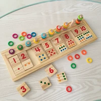 Радужные учебные пособия для детского сада для обучения математике Монтессори, пончик, детская игрушка, раннее развитие