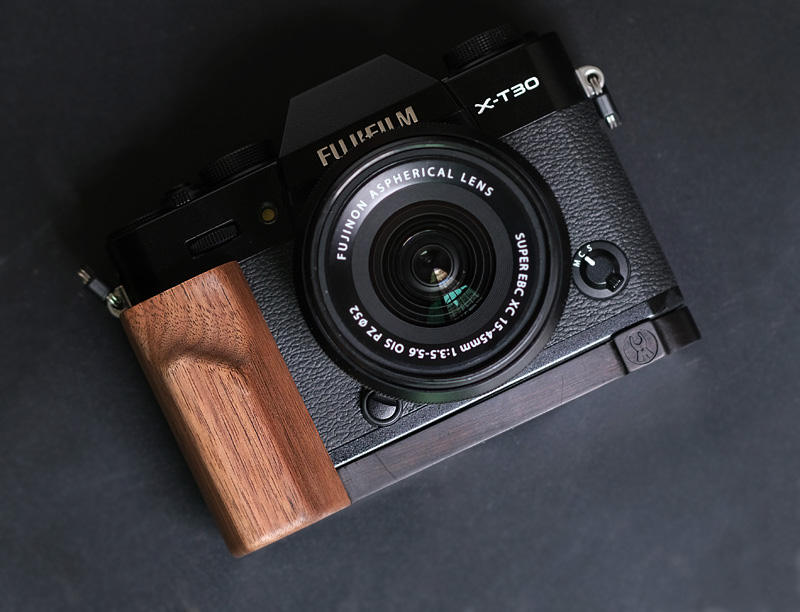 Ebony Walnut Wood Camera Grip F Fuji Fujifilm XT30 II 2 XT30II