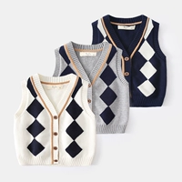 Áo vest trẻ em mùa xuân và mùa thu quần áo trẻ em mùa thu 2019 bé trai mới tay áo cotton cotton vest nước ngoài trẻ em - Áo ghi lê áo vest len bé trai mùa đông