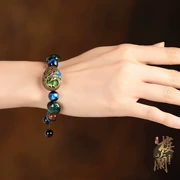 Vân Nam dân tộc gió con công vòng đeo tay cloisonne tráng men retro vòng tay gió hoang dã tay trang sức nữ