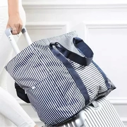 Xách tay gấp túi du lịch không thấm nước túi du lịch nữ công suất lớn ngắn khoảng cách hành lý xách tay túi có thể được thiết lập xe đẩy hành lý