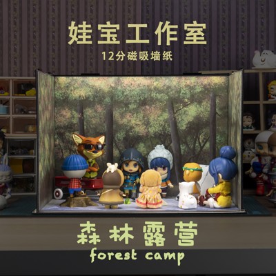 taobao agent 【OB11 Baby House Wallpaper】[Forest Camping] Scene display Storage clay GSC blind box BJD mini background