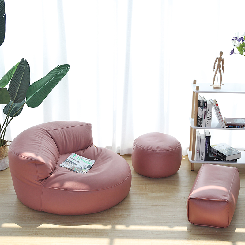 Bean Paste Powder Half Moon Sofa Three Piece SetNorthern Europe Lazy sofa balcony Lie down Tatami bedroom lovely originality small-scale Single person Technology cloth Internet celebrity Bean bag