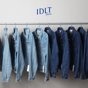 Người đàn ông sáng tạo ban đầu của nặng rửa denim mỏng áo khoác áo dụng cụ kích thước lớn Châu Âu và Hoa Kỳ đơn giản triều jeans