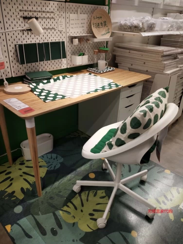 Wuxi Ikea Oneveric Poorcing Hiller/Alez Desk Desk Desk Desk Desk Office Table Bamboo/White