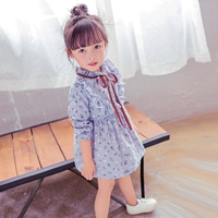 Осеннее платье, детская весенняя юбка, весенний наряд маленькой принцессы, длинный рукав, в корейском стиле, 2018