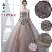 Nhập khẩu cao mật độ 2,8 mét rộng ba organza cưới vải vải sợi sợi tuyết màu organza tutu - Vải vải tự làm