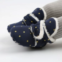 Демисезонные детские трикотажные флисовые удерживающие тепло кроссовки для новорожденных, 0-6 мес., мягкая подошва