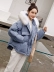 Anti-season 2019 mới xuống áo khoác nữ ngắn phiên bản Hàn Quốc của cổ áo lông thú thời trang dày buông lơi áo khoác mùa đông mỏng - Xuống áo khoác Xuống áo khoác
