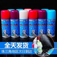 Аэрозольный серпантин 圣诞飞雪仿真雪花片喷雪罐泡沫白色飞雪活动气氛飞雪人造雪景装饰