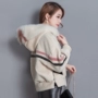 Lông nữ đoạn ngắn 2018 mùa thu và mùa đông Haining lông một cừu cắt coat Hàn Quốc phiên bản của lỏng áo khoác mỏng áo lông cừu uniqlo