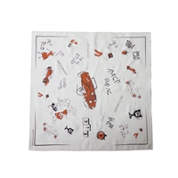 Indigohood American retro in khăn vuông lớn Ami 咔叽 khăn trùm đầu lớn họa tiết hoang dã - Kerchief / Earflap khăn trùm ninja