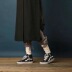Ins mô hình vụ nổ Hồng Kông Wei đường phố chụp Harajuku phong cách giày vải cao nữ cổ điển hoang dã vài đôi giày màu đen Giày cao gót