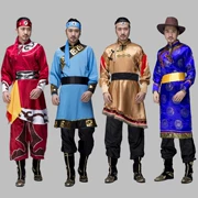 Mông cổ quần áo nam dân tộc thiểu số trang phục Mông Cổ người lớn mới trang phục múa hiện đại nhảy múa vuông quần áo