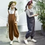 Trẻ em mặc 2019 xuân mới Trẻ em Hàn Quốc mùa xuân và mùa thu Cô gái lớn yếm trong quần lớn trẻ em thường mặc quần dài - Quần quần áo trẻ em xuất khẩu