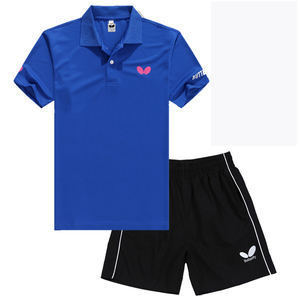 Thoáng khí chính hãng Bướm Bướm table tennis quần áo phù hợp với nam giới và phụ nữ mùa hè ngắn tay table tennis quần áo thể thao bàn bóng bàn loại tốt