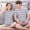 Mùa hè cặp đôi đồ ngủ nữ cotton ngắn tay ngắn phim hoạt hình dễ thương mùa hè Hàn Quốc dịch vụ nhà nam phù hợp với hai mảnh đồ ngủ nam hàn quốc
