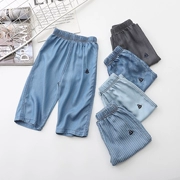 Quần lửng denim trẻ em Tencel 2019 Mùa hè Quần bé trai mới qua quần Knees trong quần short ngắn cho bé - Quần jean