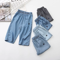 Quần lửng denim trẻ em Tencel 2019 Mùa hè Quần bé trai mới qua quần Knees trong quần short ngắn cho bé - Quần jean shop quần áo trẻ em gần đây