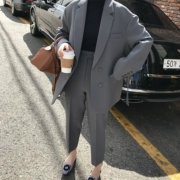 TACO 2018 thu đông phong cách mới chic blogger gió thả vai oversize áo khoác lửng nữ