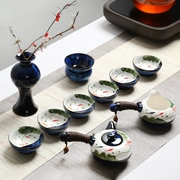 Kung Fu bộ trà đơn giản lò gốm thay đổi vẽ tay bìa bát bên ấm trà tách trà rửa trà hộp quà tặng biển - Trà sứ