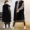 Áo vest nữ dài chấm 2018 thu đông mới giả lông thỏ mỏng sang trọng vest đen vest vest