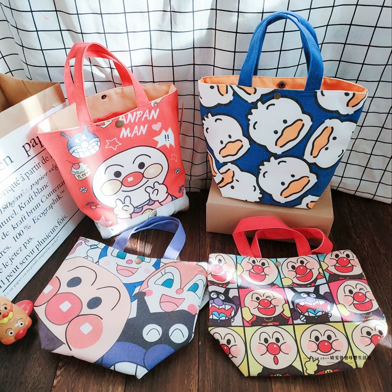 Anpanman Canvas Mommy Bag Outing Tote Bag Snack Baby Bottle Di tã Túi đựng hộp Bento đa chức năng - Túi / túi Baby