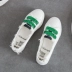 Giày vải nữ 2018 hè mới nhỏ nhỏ màu trắng hoang dại lười phiên bản Hàn Quốc của miếng dán ma thuật Giày trắng giày thông thường giày sport Plimsolls