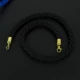 1,5 метра золотого крючка черной конопляной веревки