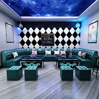 Высокий клуб Club Bar Домохозяйство KTV -коробка карты сиденья диван диван диван диван диван диван прозрачный бар Полухтурный угловой уголок U -тип производитель карт настройка