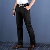 Lilang nam quần tây mùa hè mới quần giản dị quần nam thẳng quần đen kinh doanh trung niên - Quần quần vải nam