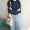 Phiên bản Hàn Quốc của áo thun dáng lửng nửa cao cổ cao, áo thun dài tay nữ mùa xuân 2019 mới bên trong áo sơ mi mùa đông