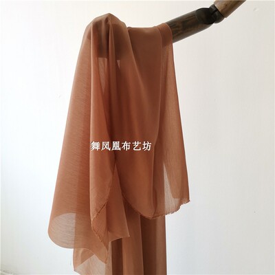 taobao agent Brown silk cotton fabric, thin, soft, skin-friendly, delicate and lustrous, lined with gauze skirt and Hanfu fabric in spring and summer