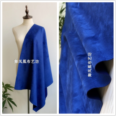 taobao agent Thick royal blue three-dimensional snowflake suede air layer fabric fashion polyester spandex suede fabric