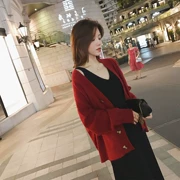 Áo len nữ GG phiên bản Hàn Quốc đan len nữ mùa thu 2018 mới sang trọng lười biếng khí chất hoang dã áo len màu rắn