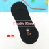 Hàn Quốc nhập khẩu cặp đôi nam thuyền vớ mùa hè thoáng khí mồ hôi mỏng nam miệng phim hoạt hình vớ vớ Disney tất nam cổ ngắn Vớ mắt cá chân