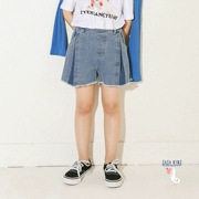 Cô gái tùy chỉnh phiên bản Hàn Quốc phiên bản Hàn Quốc của quần short mặc ngoài mùa hè màu sắc thời trang đường phố gió hoang dã quần short denim - Quần jean