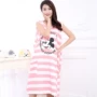 Thêm kích thước lớn nightdress chất béo mm200 kg cộng với phân bón tăng nữ mùa hè cotton ngắn tay áo phương thức Hàn Quốc phiên bản của bộ đồ ngủ dài đầm thiết kế cao cấp