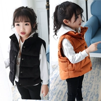 Mùa đông 2018 trẻ em nhung vàng dày xuống áo vest cotton giữa và áo vest trẻ em nhỏ nam và nữ bé phiên bản Hàn Quốc của trang phục thủy triều quần áo trẻ sơ sinh cao cấp