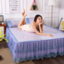 Mùa hè giường trải giường loại váy băng lụa ghế ba mảnh ren 1.5m1.8m trải giường không trượt di động có thể giặt Váy Petti