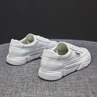 Дышащая белая обувь, универсальные базовые кроссовки, в западном стиле, 2019, осенняя, тренд сезона, в корейском стиле, популярно в интернете, из натуральной кожи