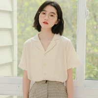 Рубашка, сексуальный топ для школьников, в корейском стиле, оверсайз