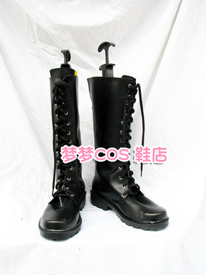 taobao agent Number 523 Men's round head lace -up boot COSPLAY shoes